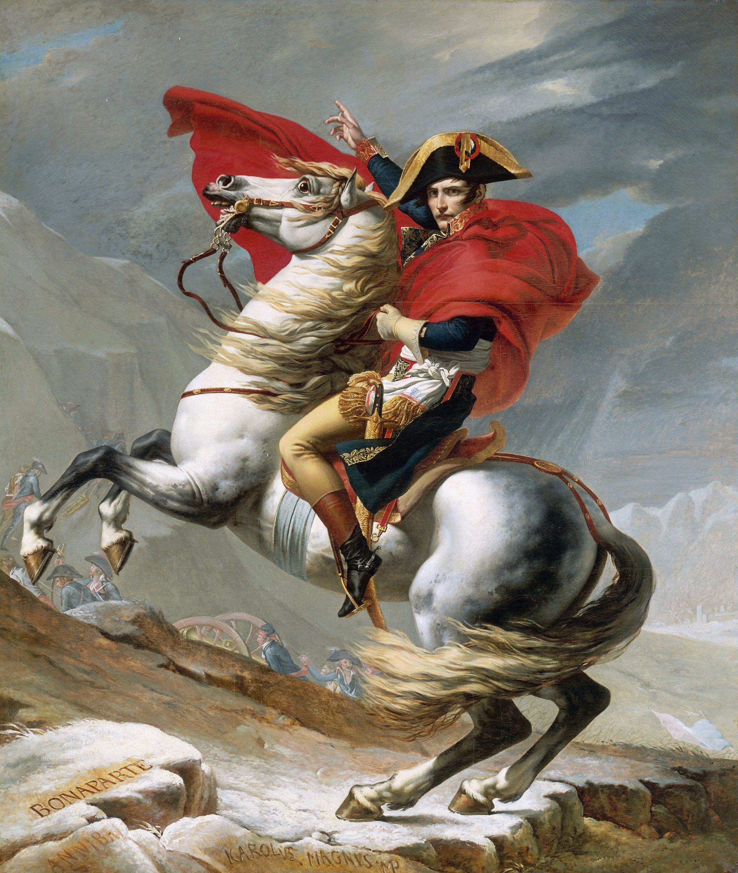 Napoleon Crossing the Alps by Jacques-Louis David