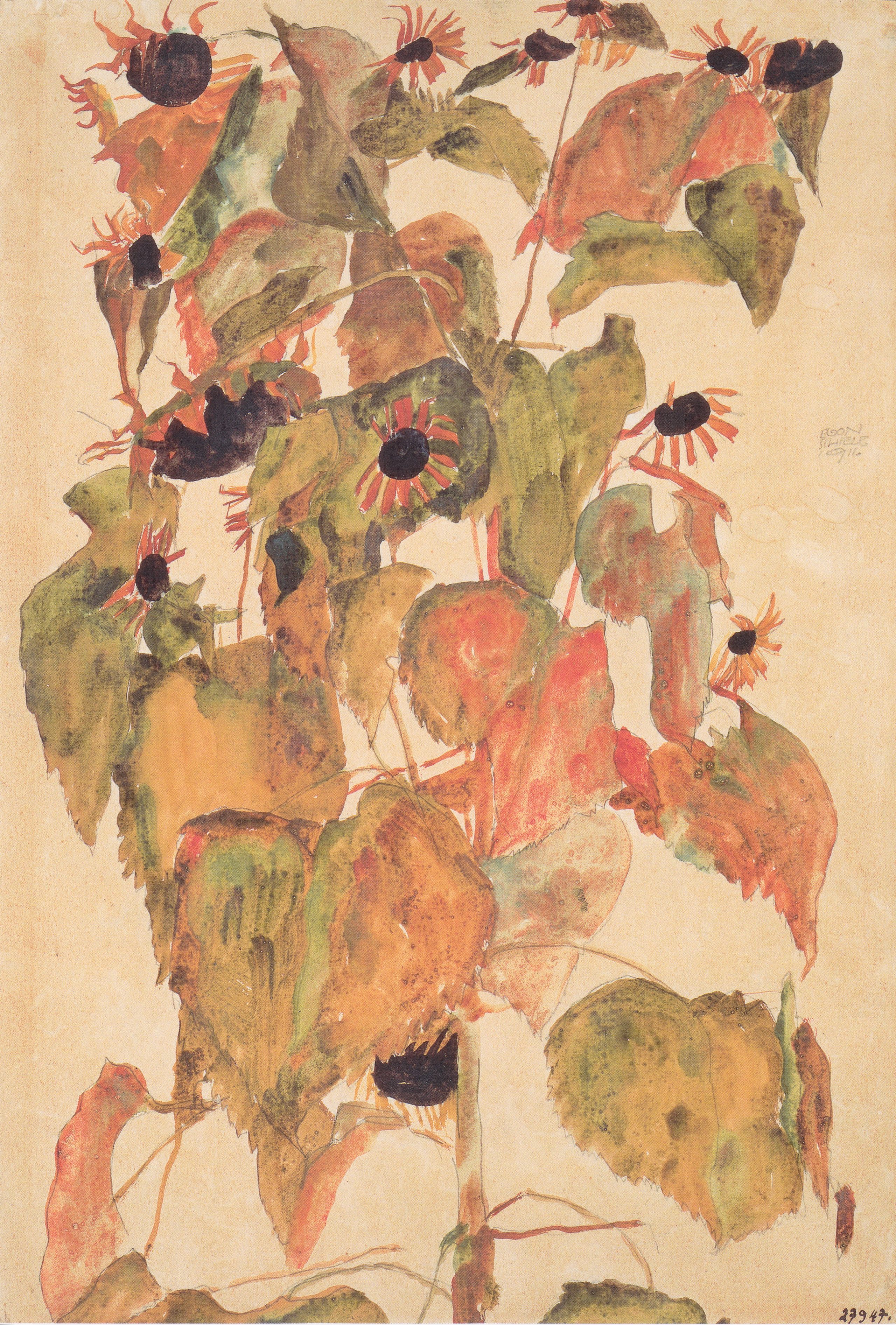 Sonnenblumen (Sunflowers) by Egon Schiele